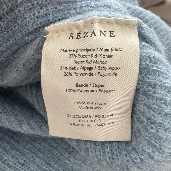 Sezane Barry Cardigan in Sky Blue - Picture 7 of 8
